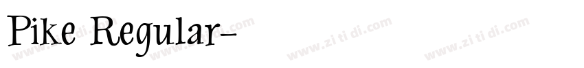 Pike Regular字体转换